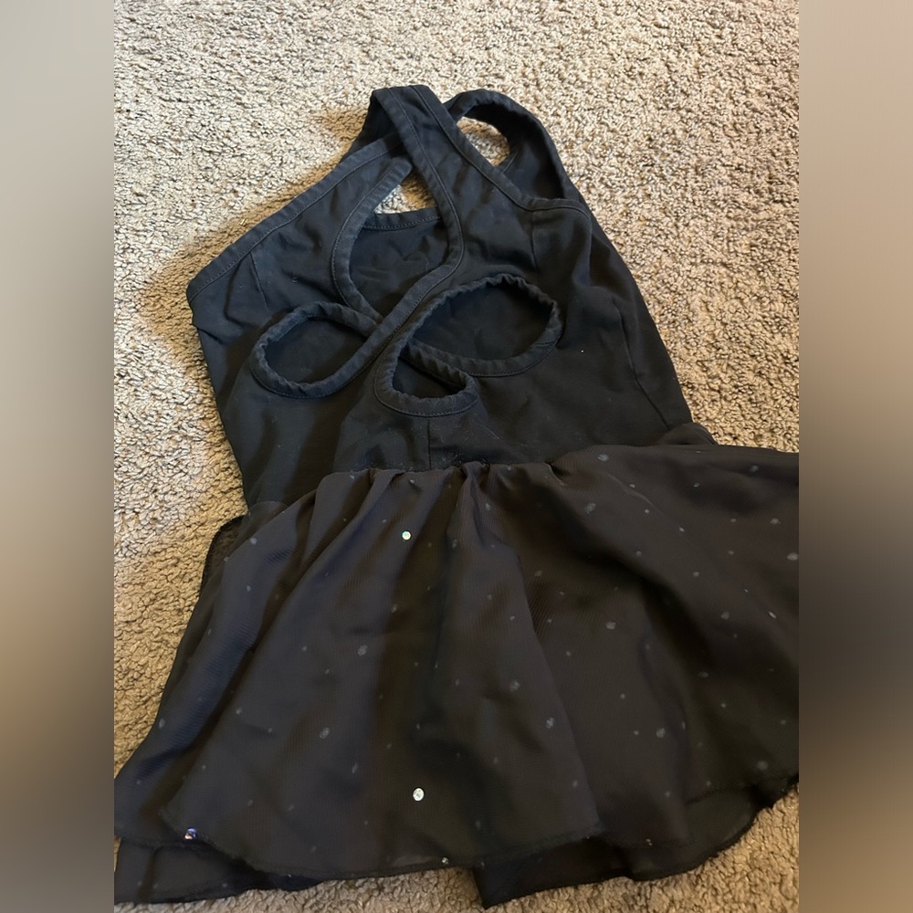 Girls size medium black leotard